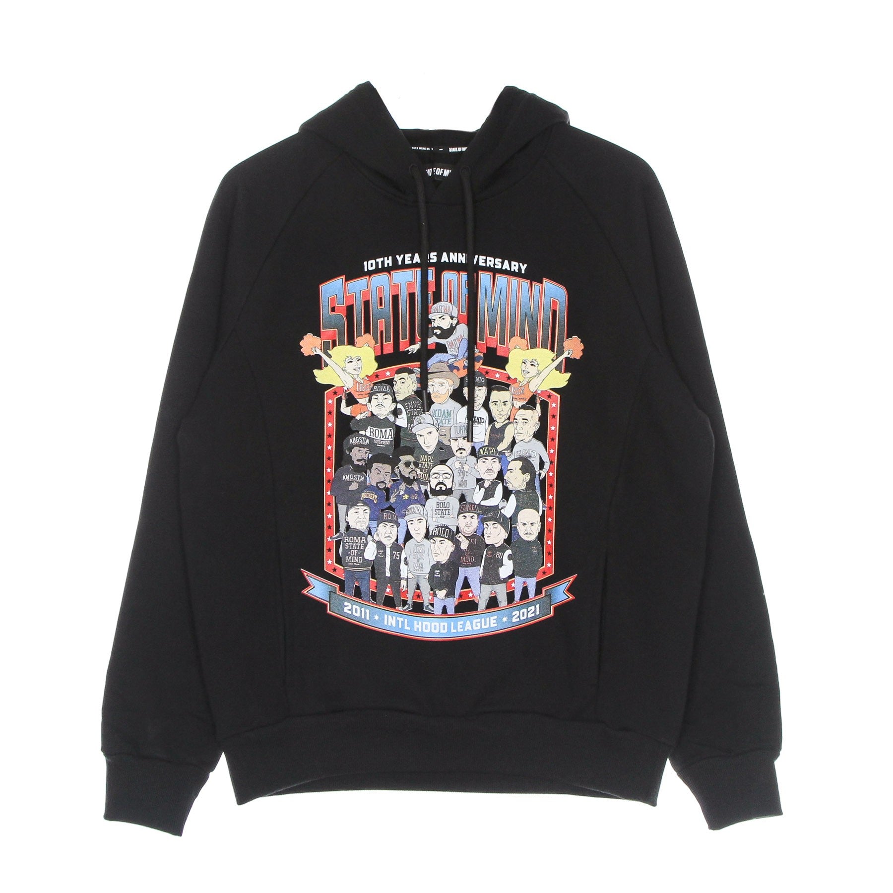5tate Of Mind Men's Hoodie 10th Years Anniversary League Hoodie Black