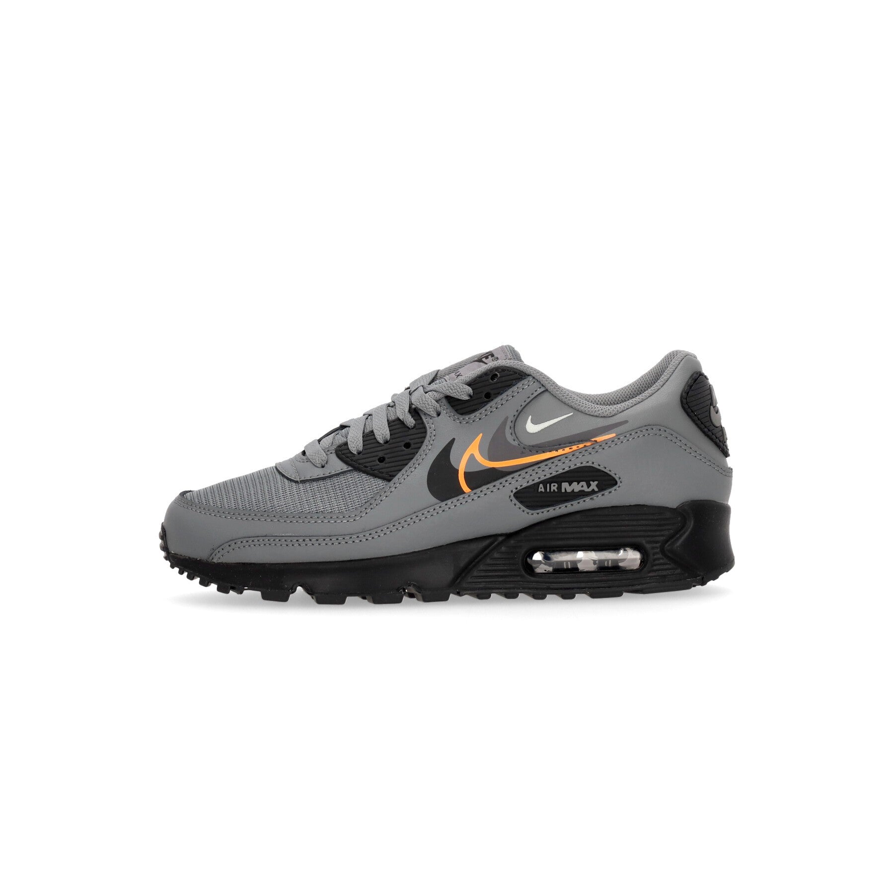 Scarpa Bassa Uomo Air Max 90 Smoke Grey/black/bright Mandarin