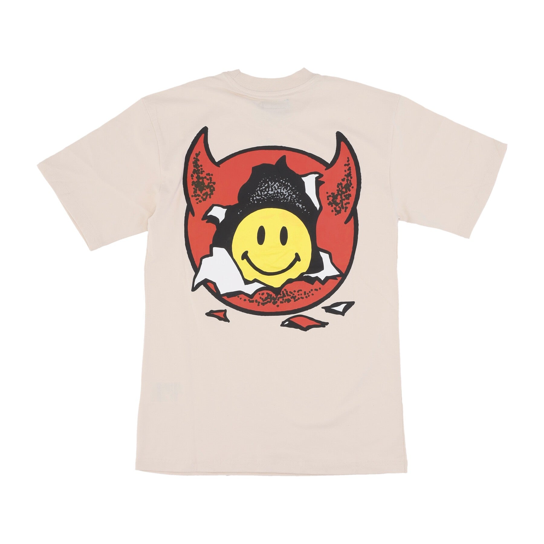 Men's T-Shirt Smiley Inner Peace Tee Ecru