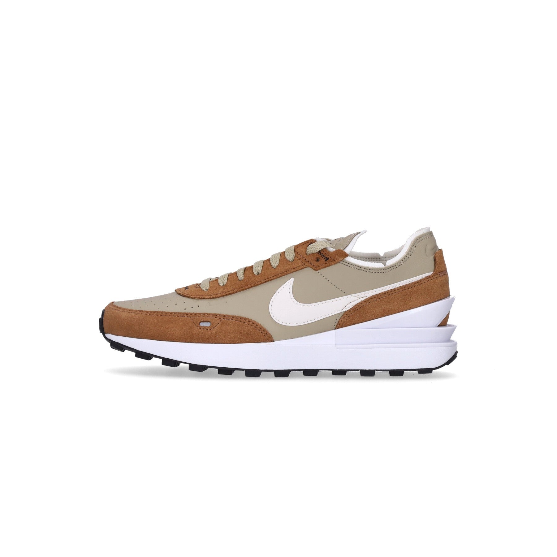Scarpa Bassa Uomo Waffle One Leather Limestone/limestone/ale Brown/white