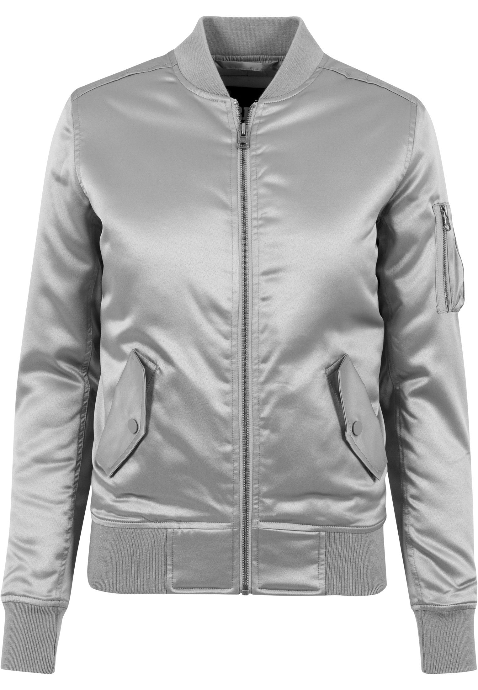 Bomber Jacket Women Ladies Satin Bomber Jacket