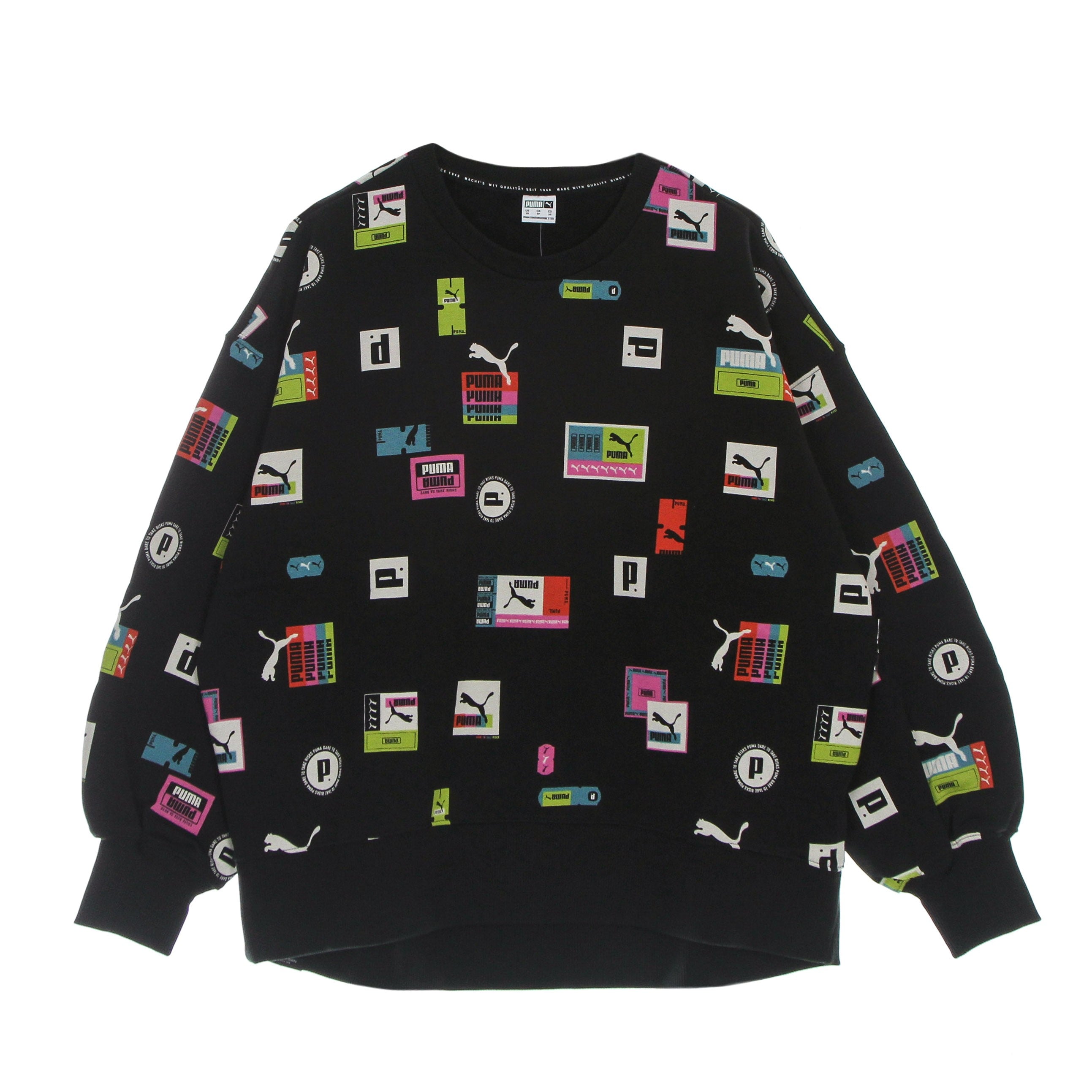 Women's Lightweight Crewneck Sweatshirt Brand Love Oversized All Over Print Crew