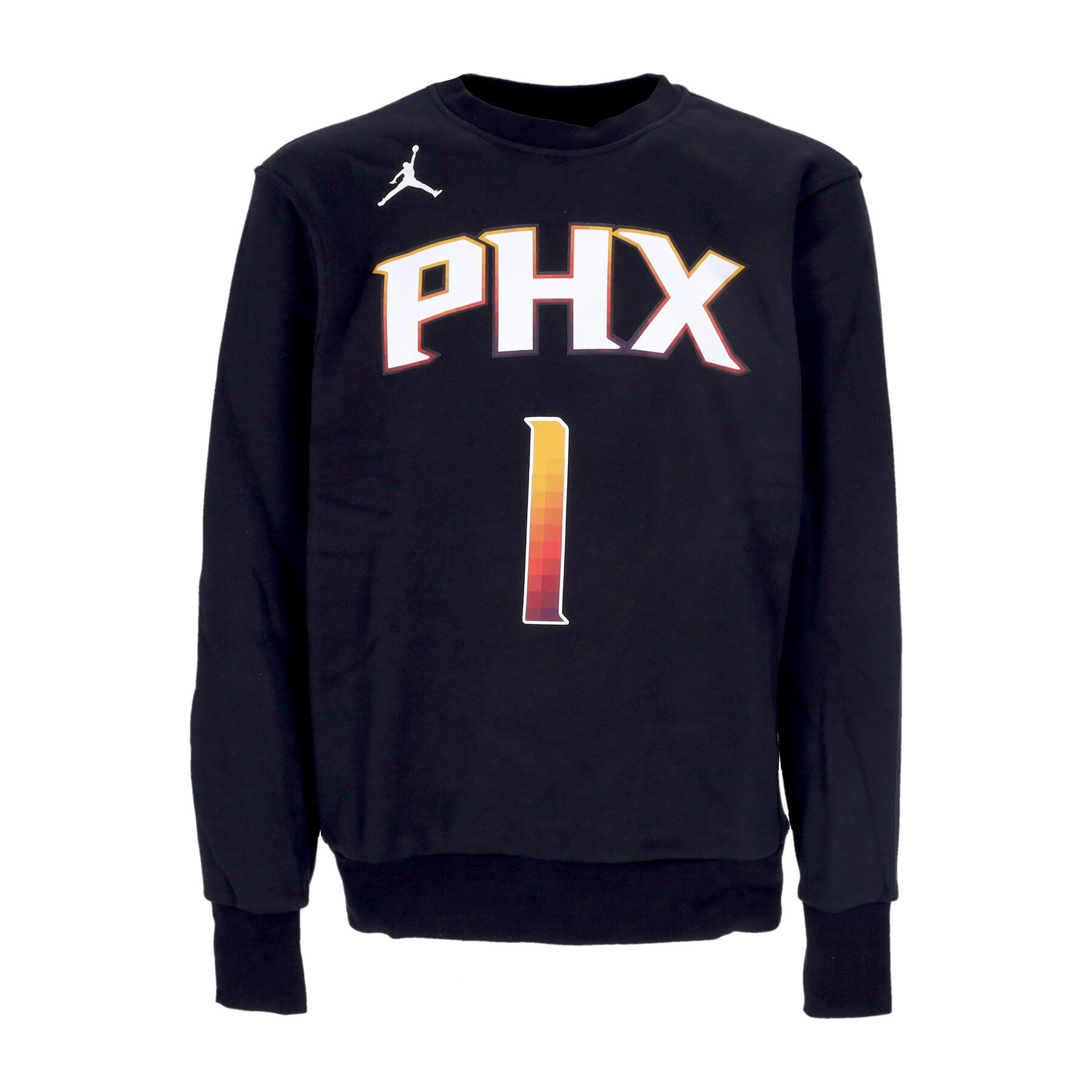 Men's Crewneck Sweatshirt Nba Courtside Statement Fleece Crewneck No 1 Devin Booker Phosun