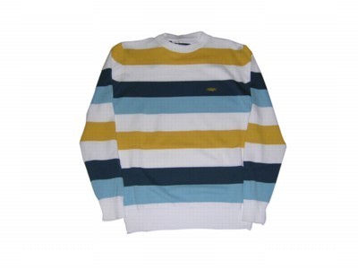 Wrung Sweater Stripes Men's Sweater lightblue