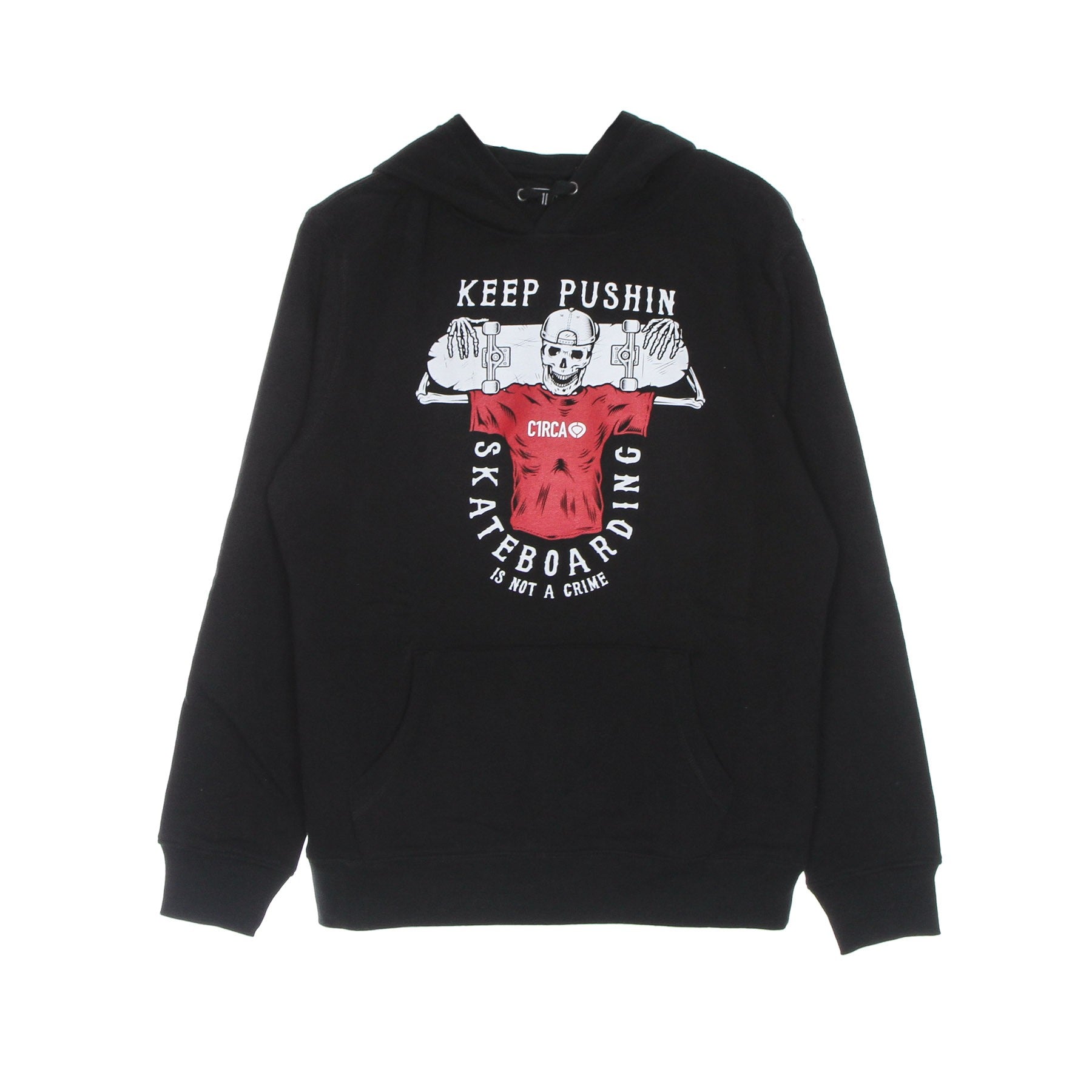 C1rca Keep Pushin Hood Men's Sweatshirt Black In Black
