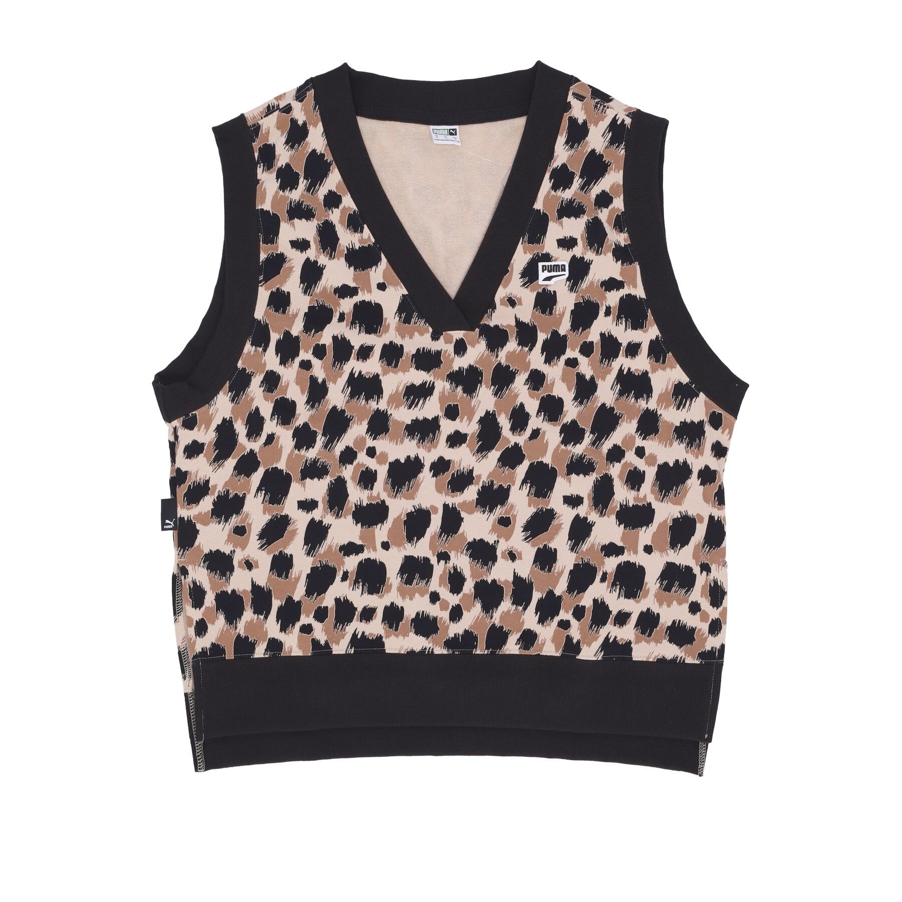 Women's Sleeveless Pullover Downtown All Over Print Vest Granola all Over Print