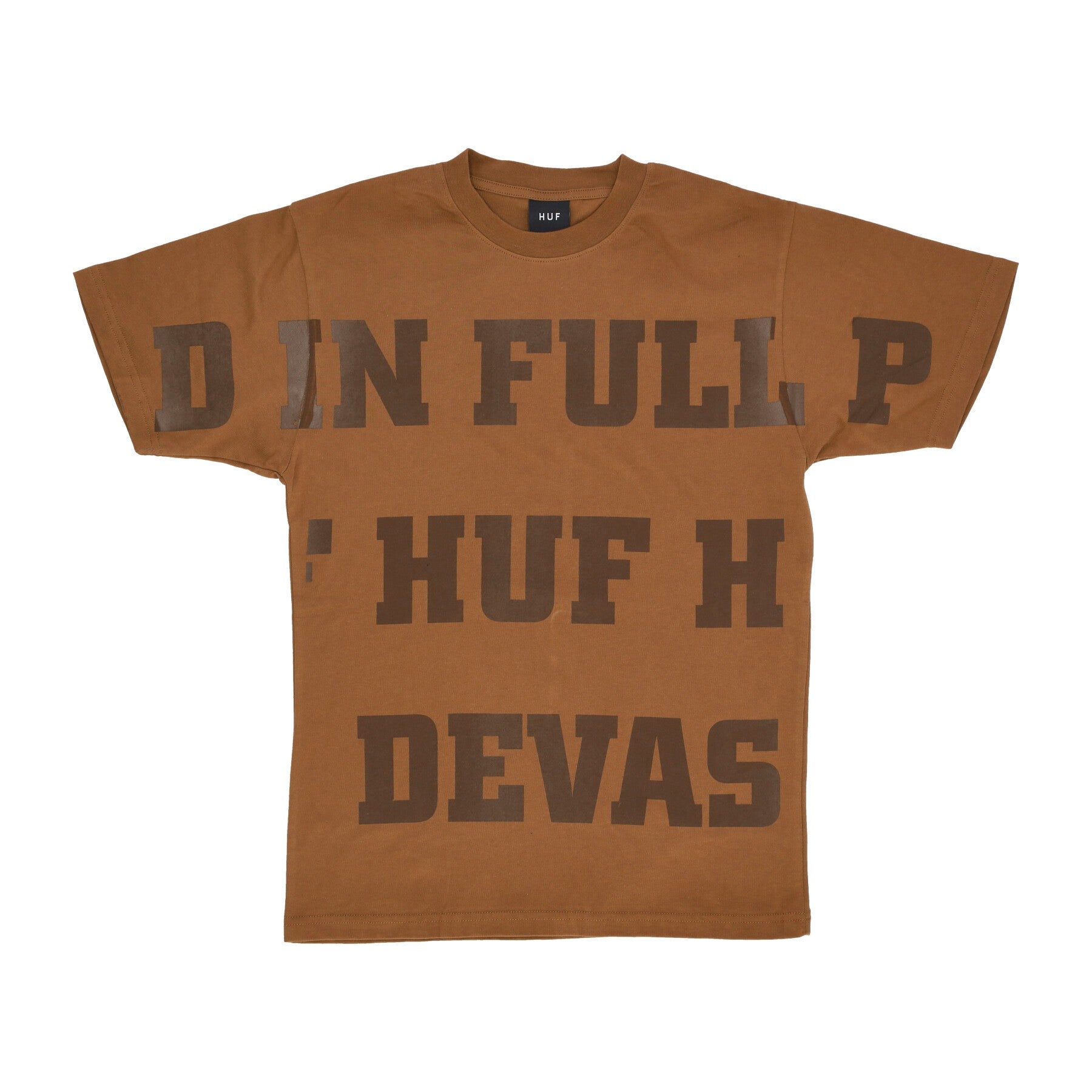 Huf Live Large Tee Rubber Men's T-shirt In Brown