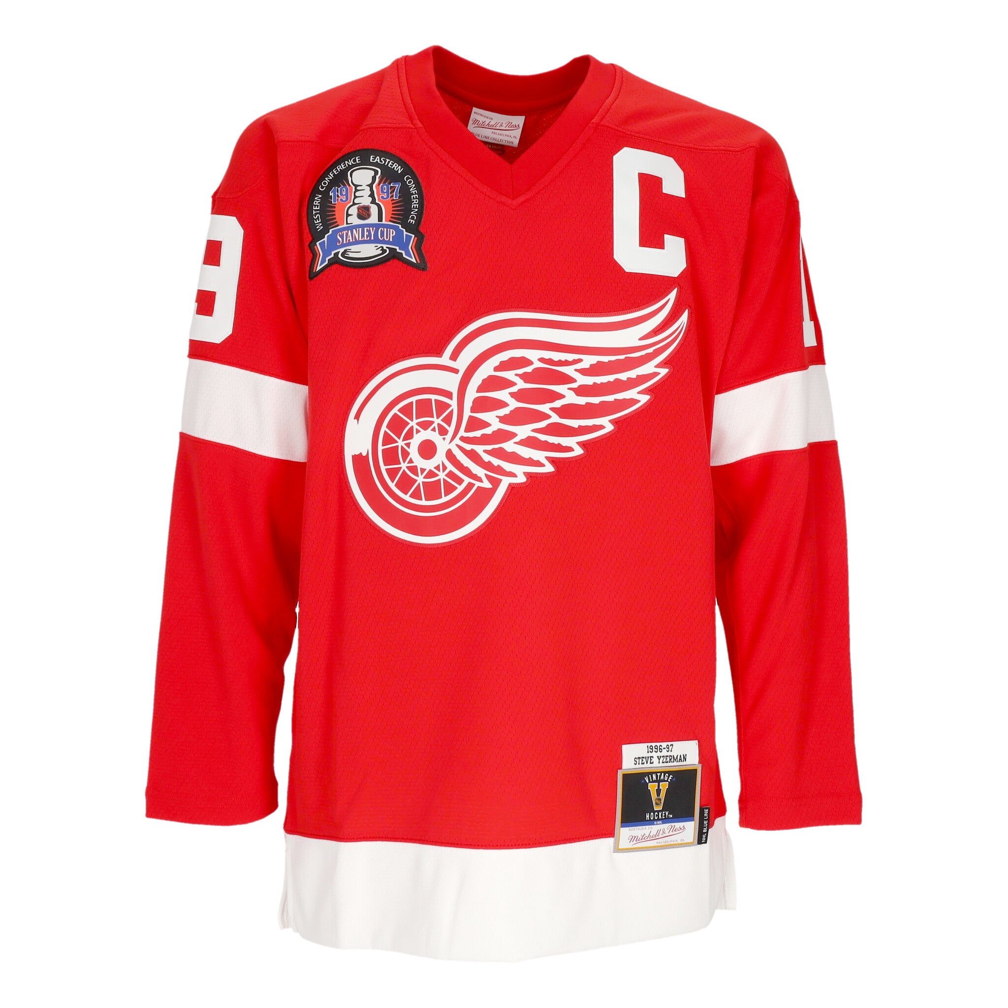 Men's Hockey Jacket NHL Dark Jersey 1996 No 19 Yzerman Detwin