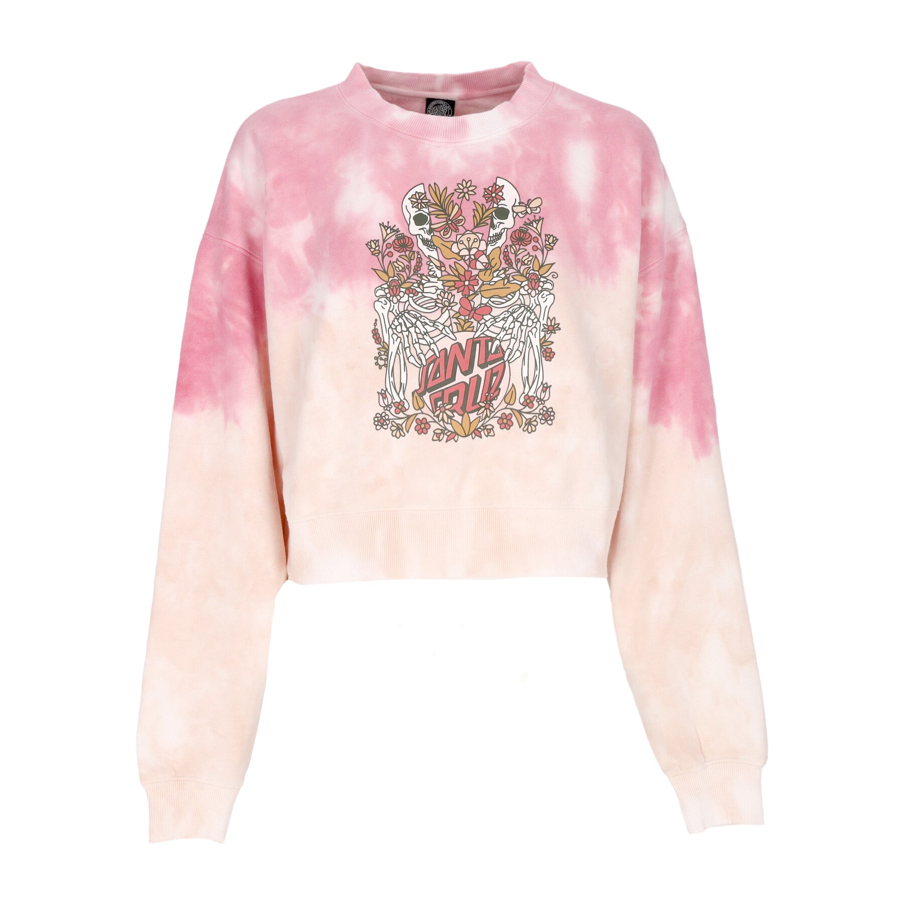 Sage Front Crew Women's Cropped Crewneck Sweatshirt Dip Dye