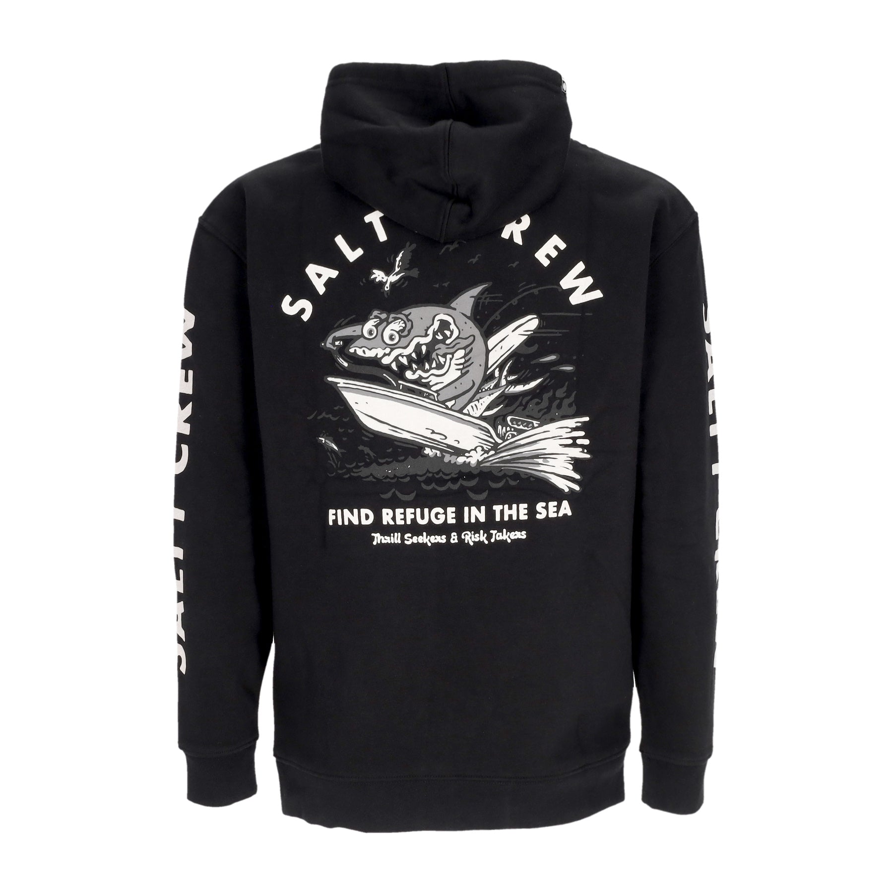 Salty Crew Hot Rod Shark Hoodie Fleece Black Men's Hoodie In Black