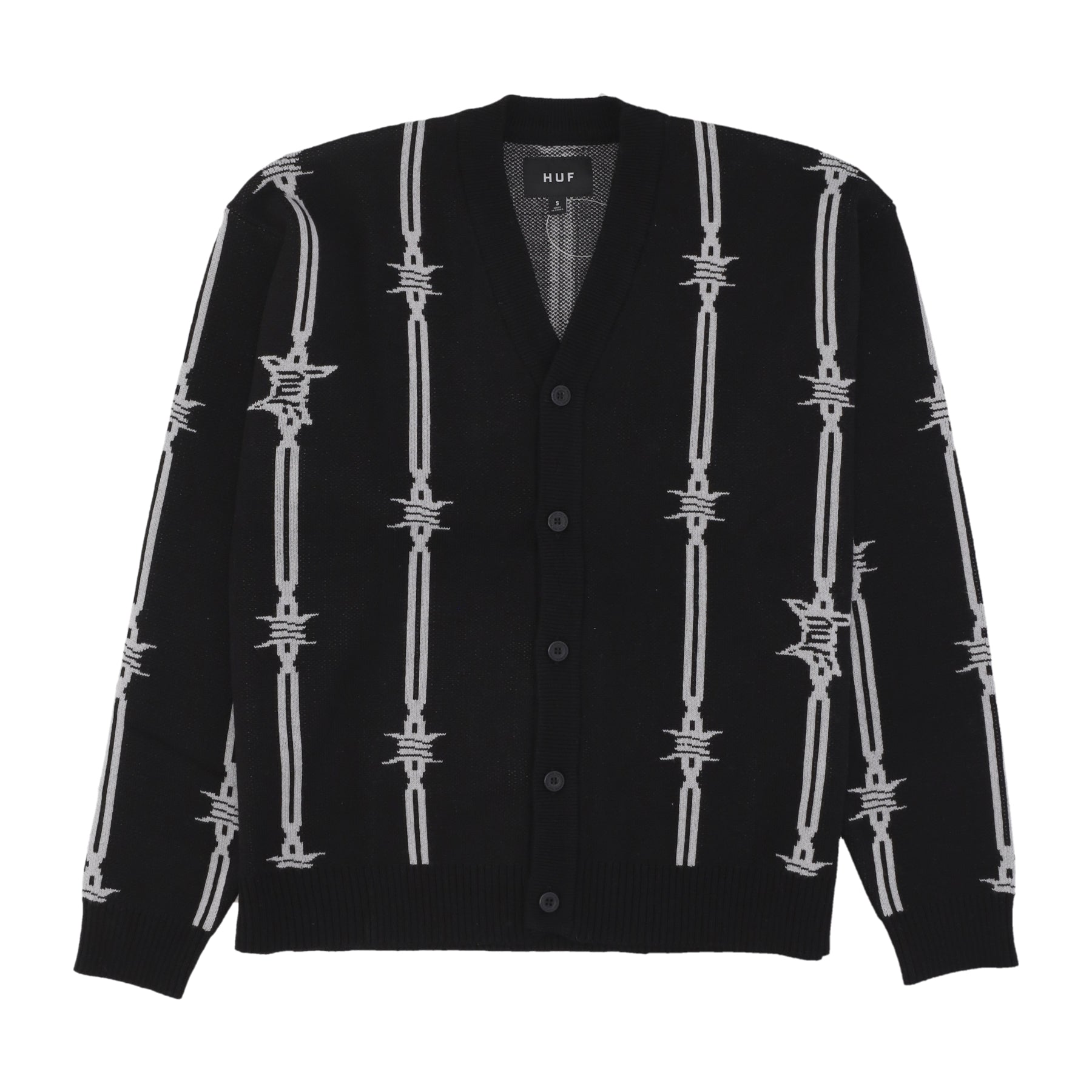 Huf Men's Cardigan Barbed Wire Cardigan Black