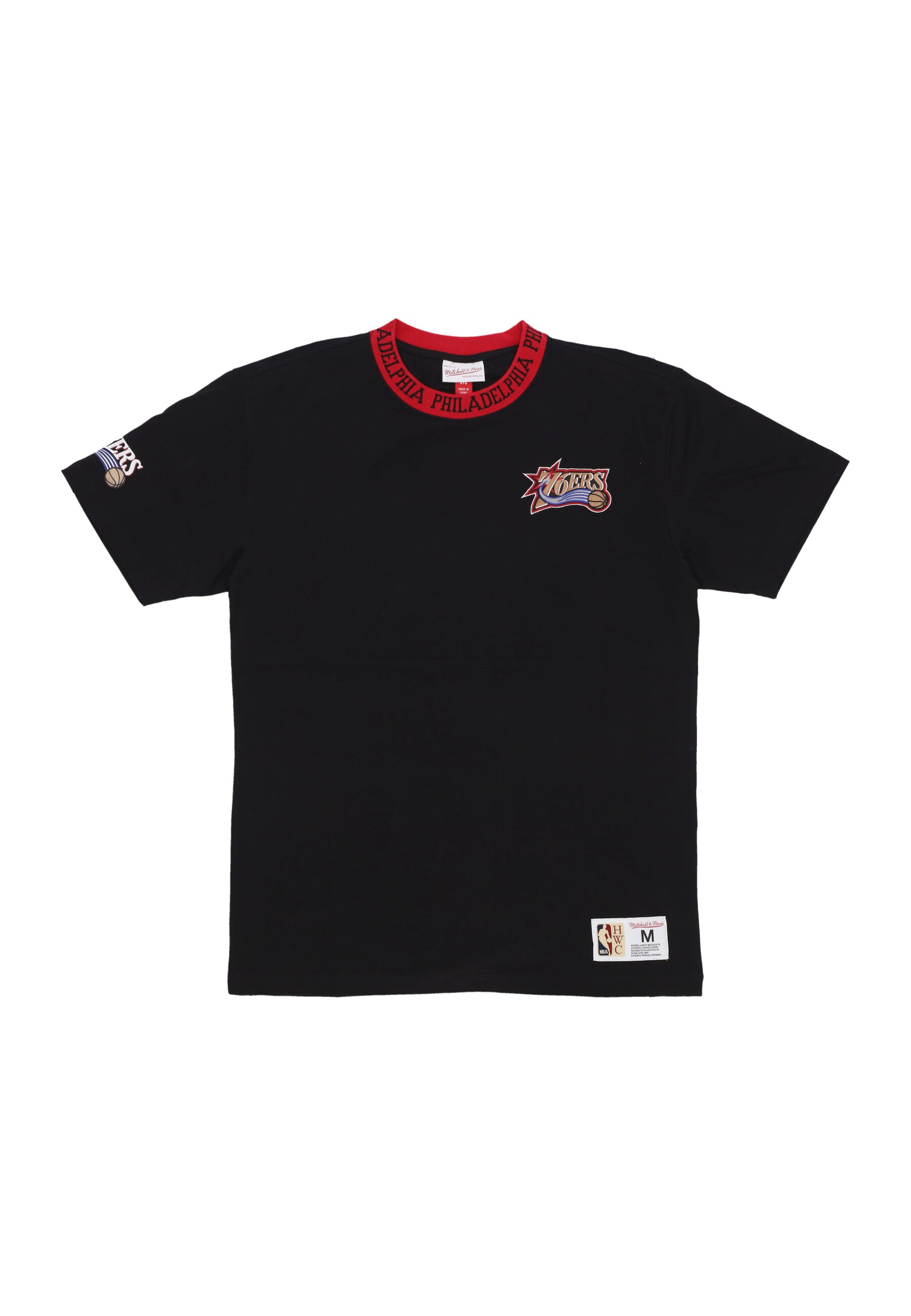 Men's T-Shirt Nba Jacquard Ringer Vintage Logo Tee Phi76e