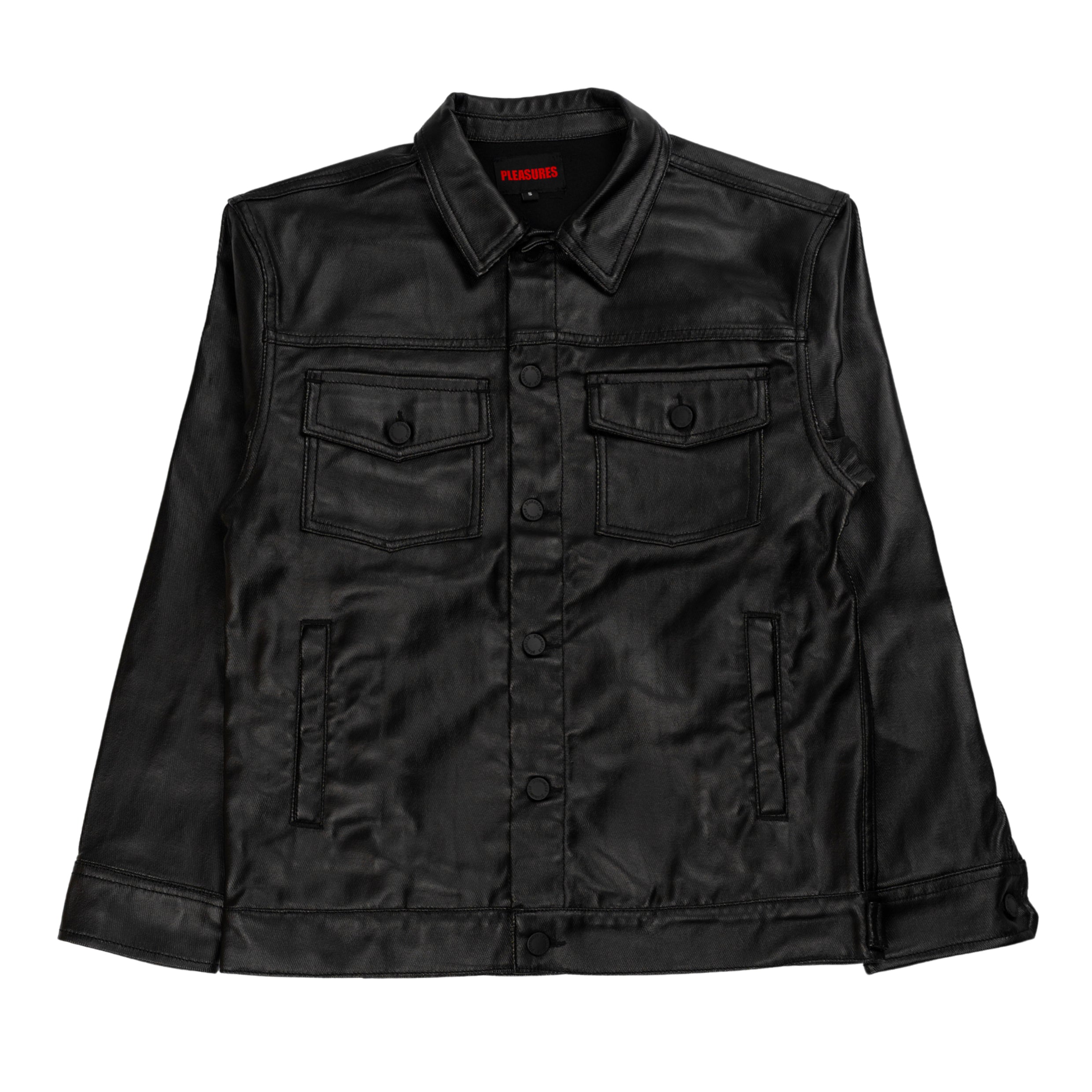 Latex Trucker jacket in cotton