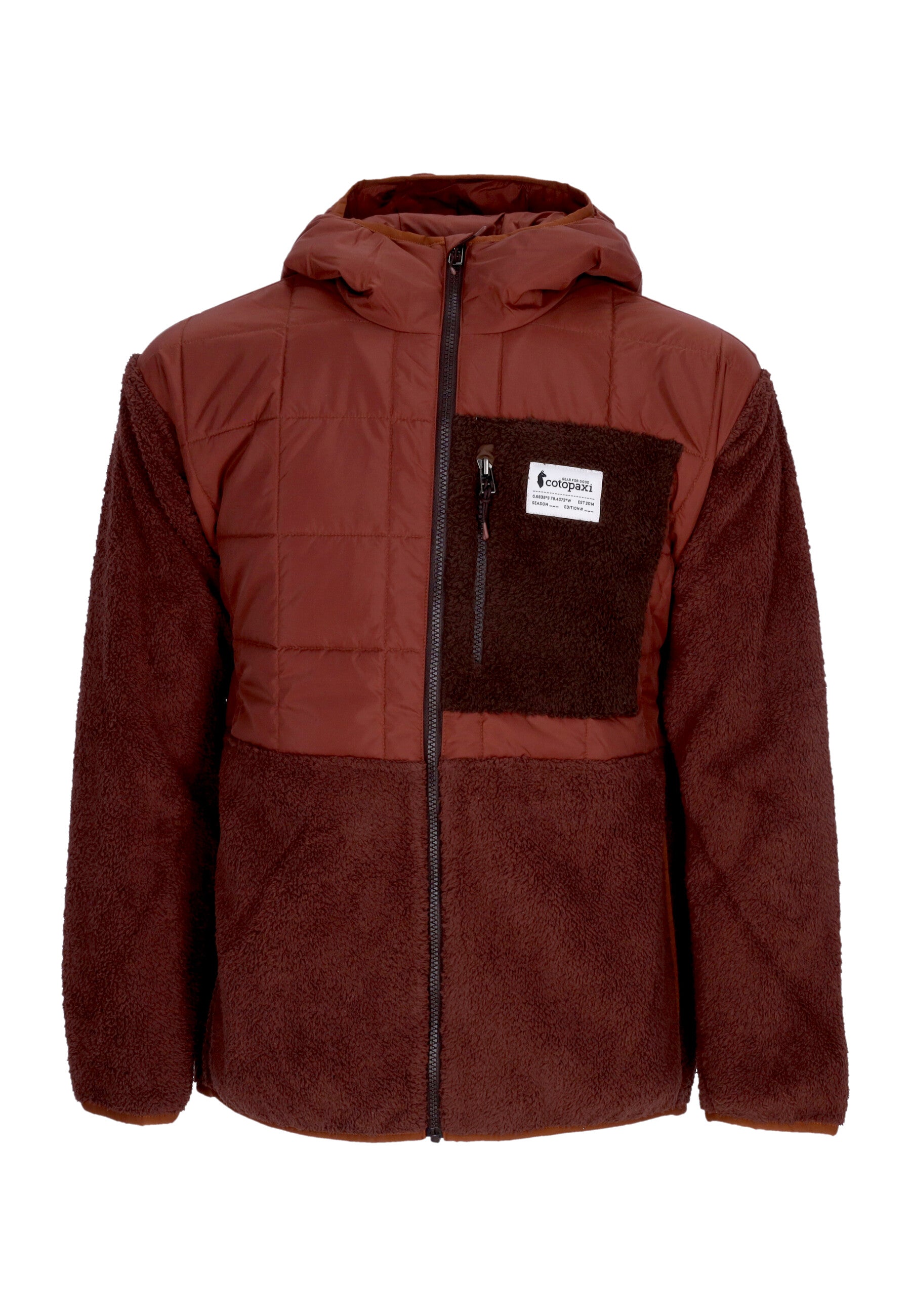 Bear Men Trico Hybrid Hooded Jacket Rusty chestnut