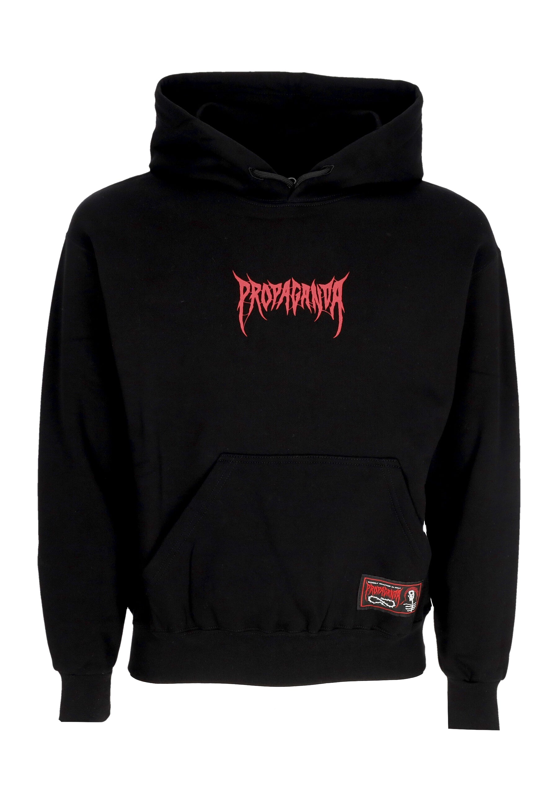 Propaganda Men's Hoodie Ribs Crown Hoodie Black In Black