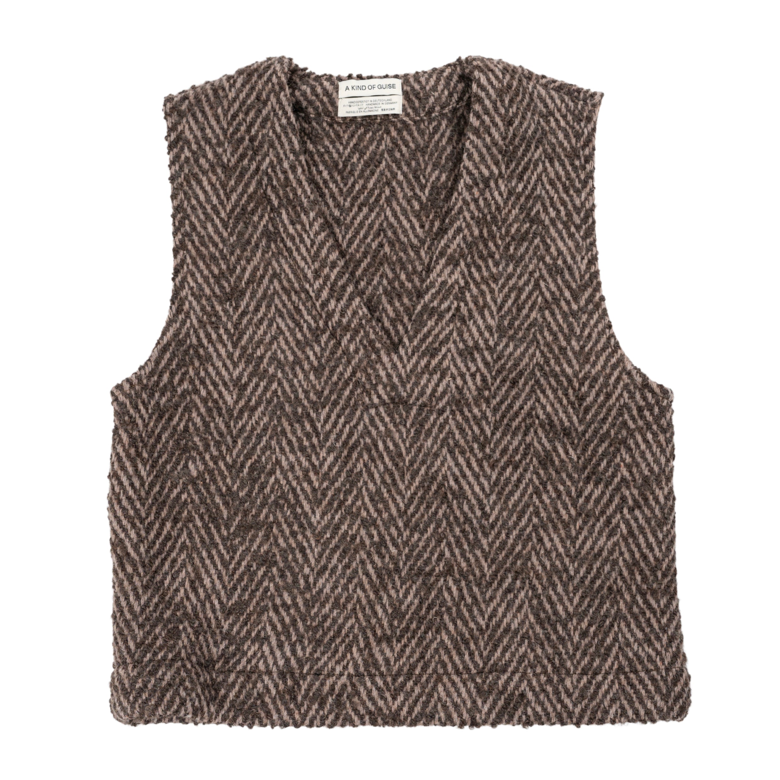 Ayavi Vest in Bold Herringbone