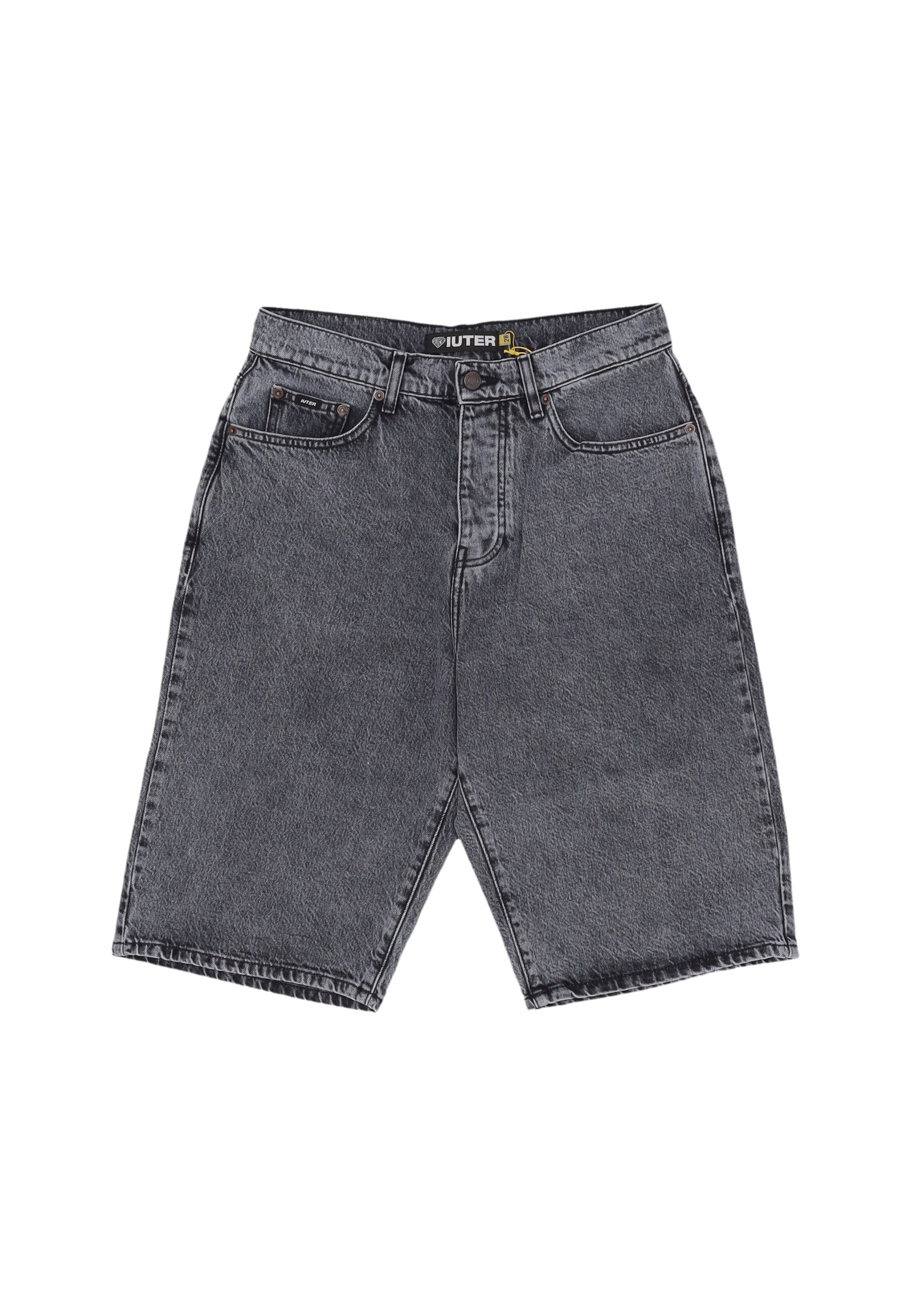 Jeans Corto Man Baggy Denim Shorts Bleached