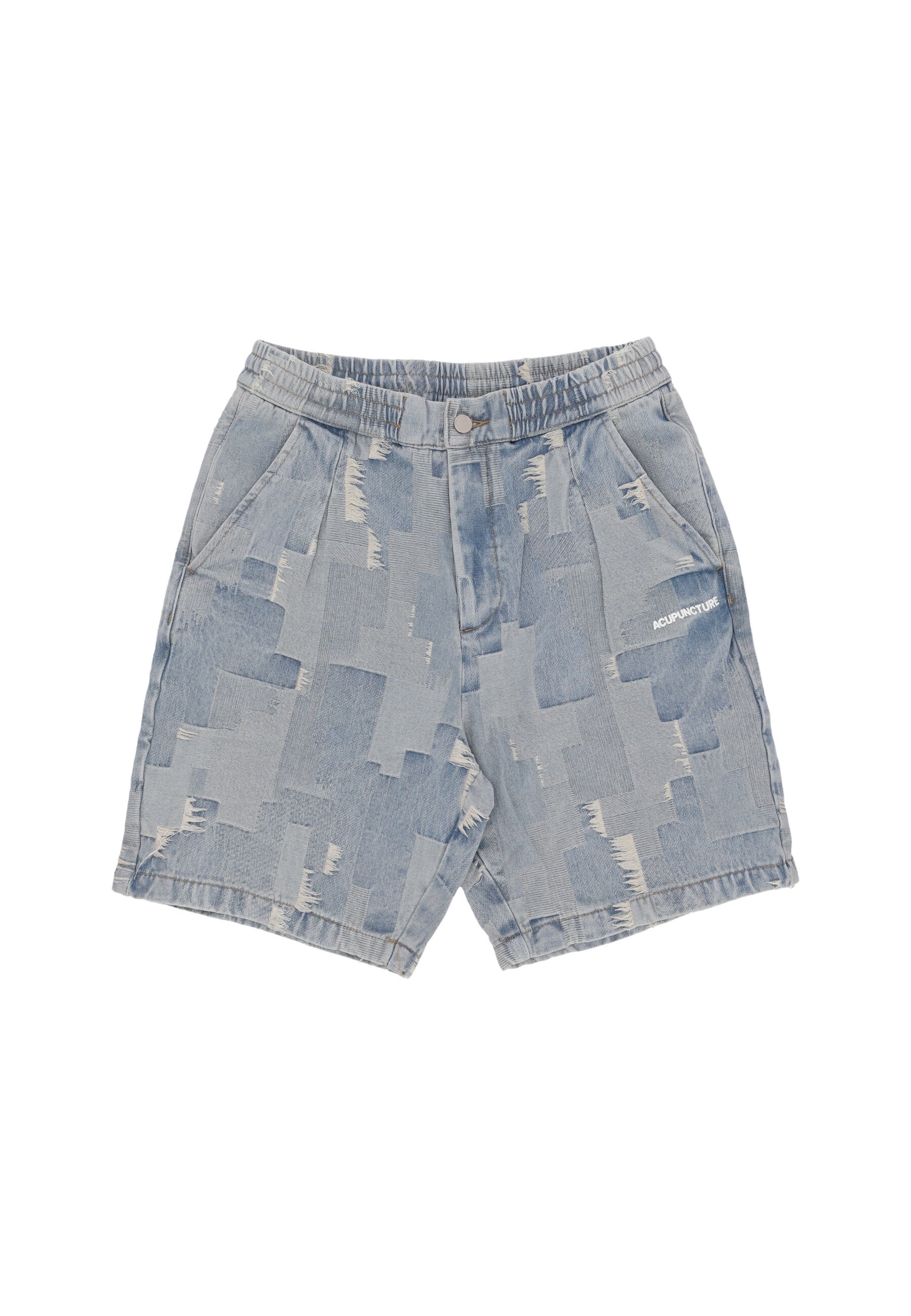 Jeans Man Patch Work Denim Short