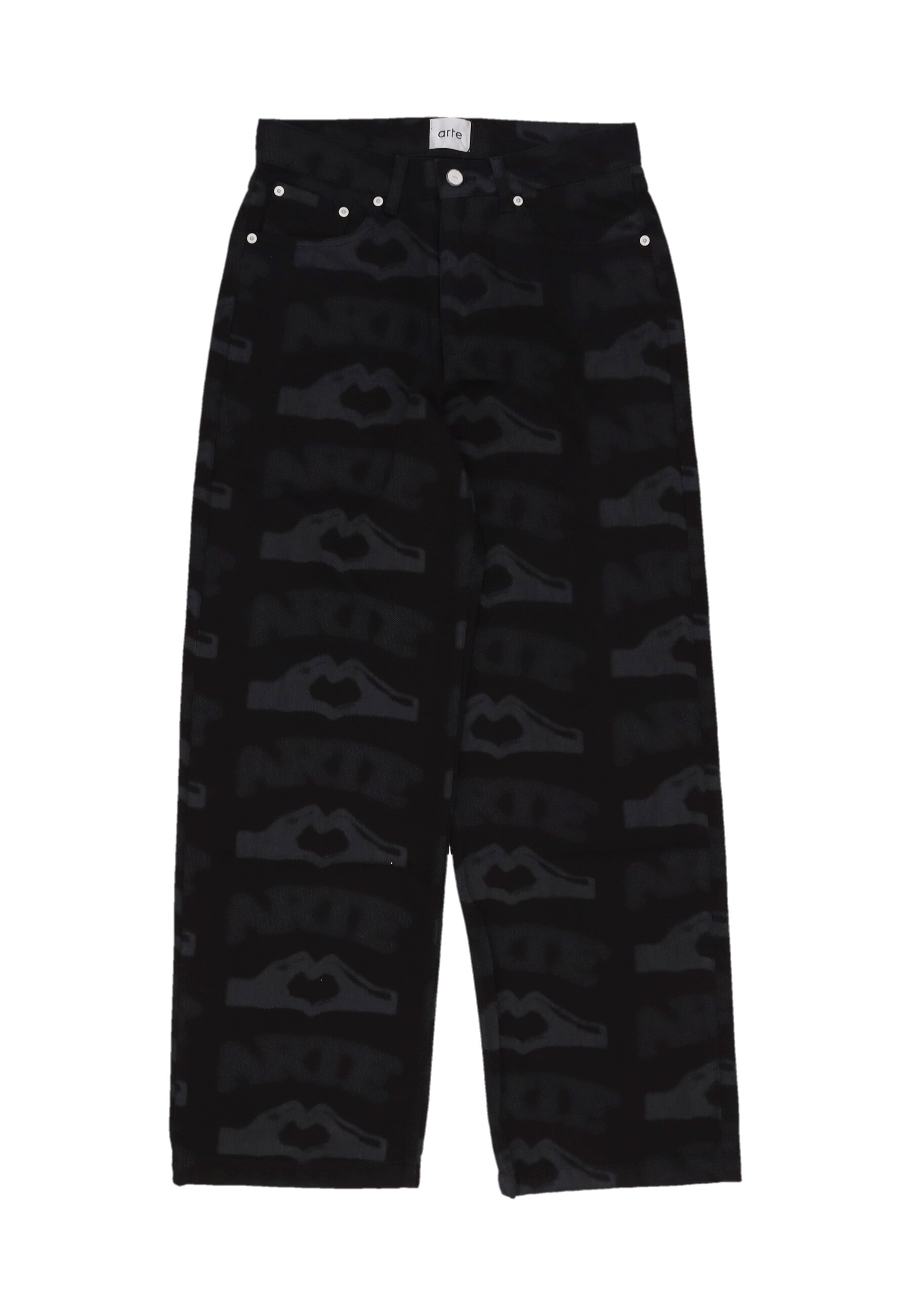 Jeans Man Heart Printed Pants