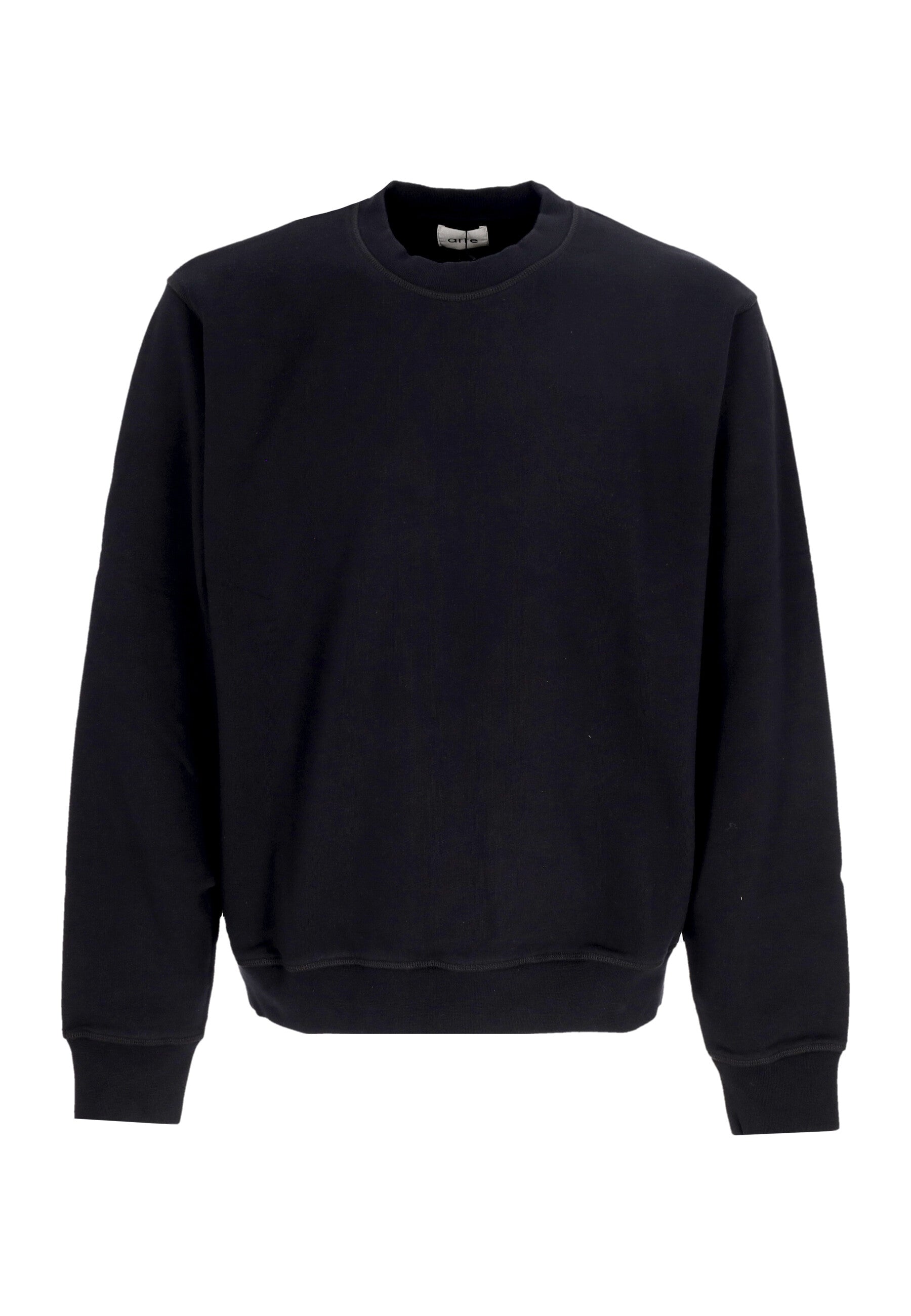 Arte Lightweight Crewneck Man Flower Crewneck Black In Black