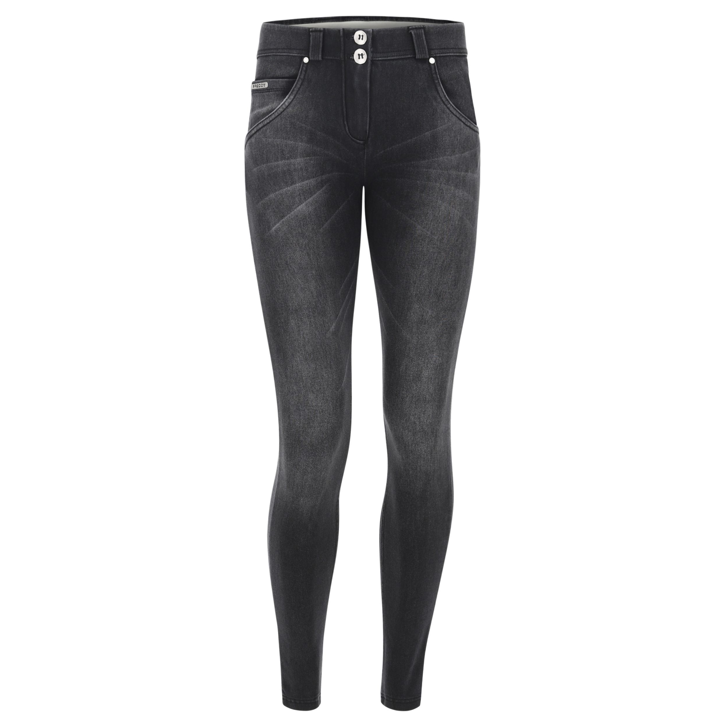 Freddy Skinny Push-up Pants With Innovative Wrup Technology In Nero Neri E Grigi
