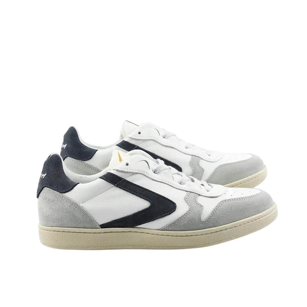 Valsport Premium Leather And Suede Sneakers With Rubber Cupsole In Blu Blu E Verdi