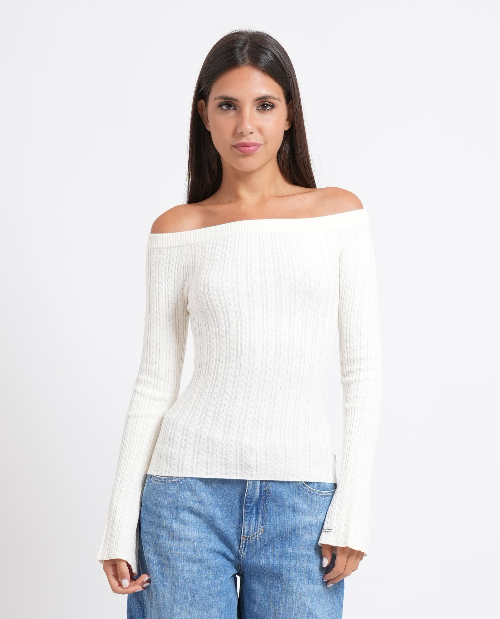 Guess Sweaters In Bianco Neutri