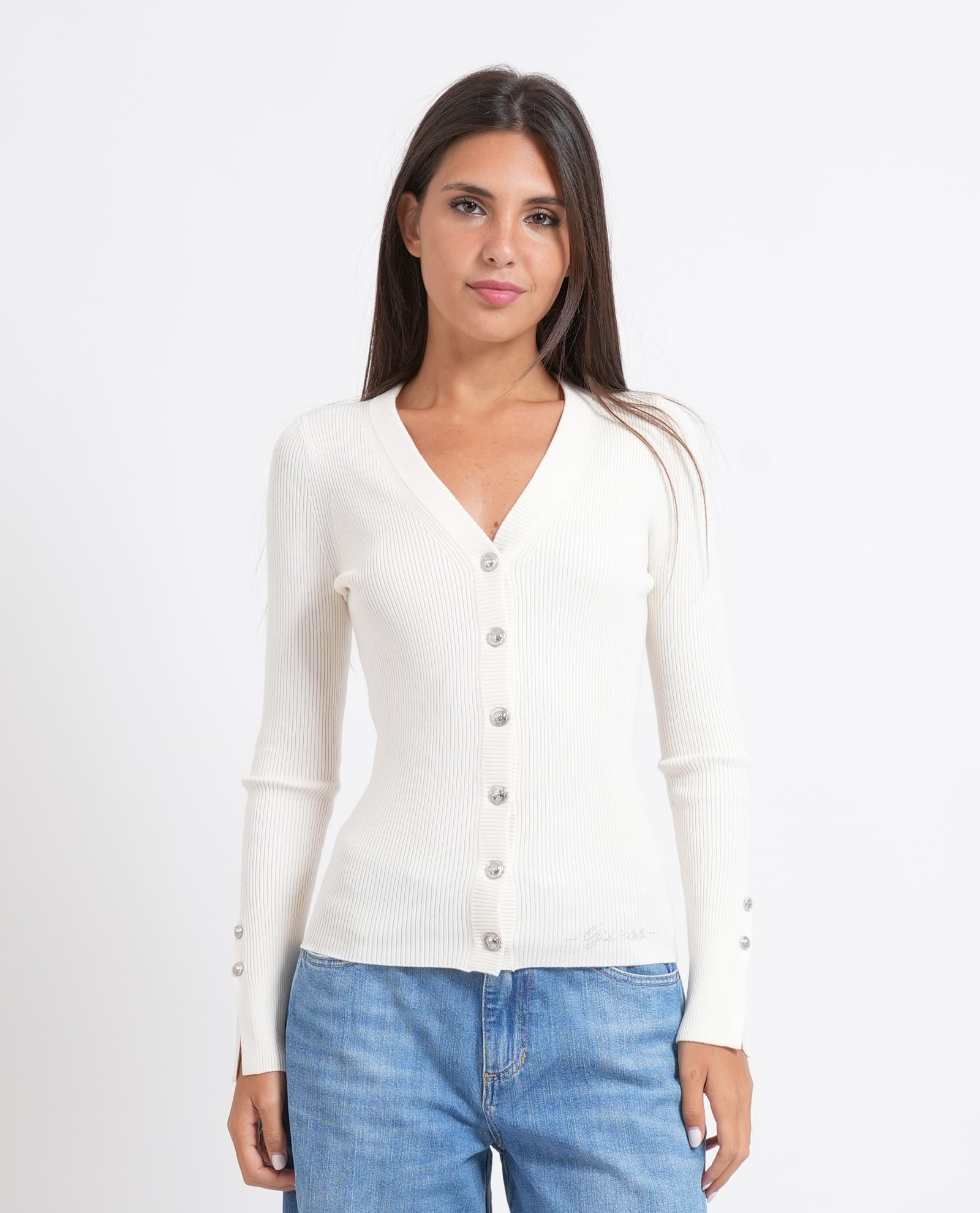 Guess Sweaters In Bianco Neutri