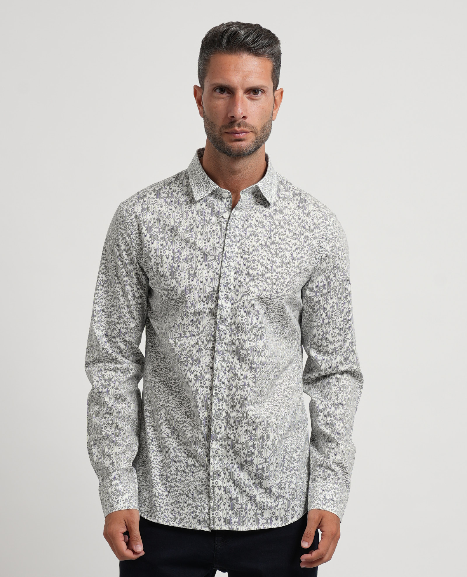 Armani Exchange Shirts Grau