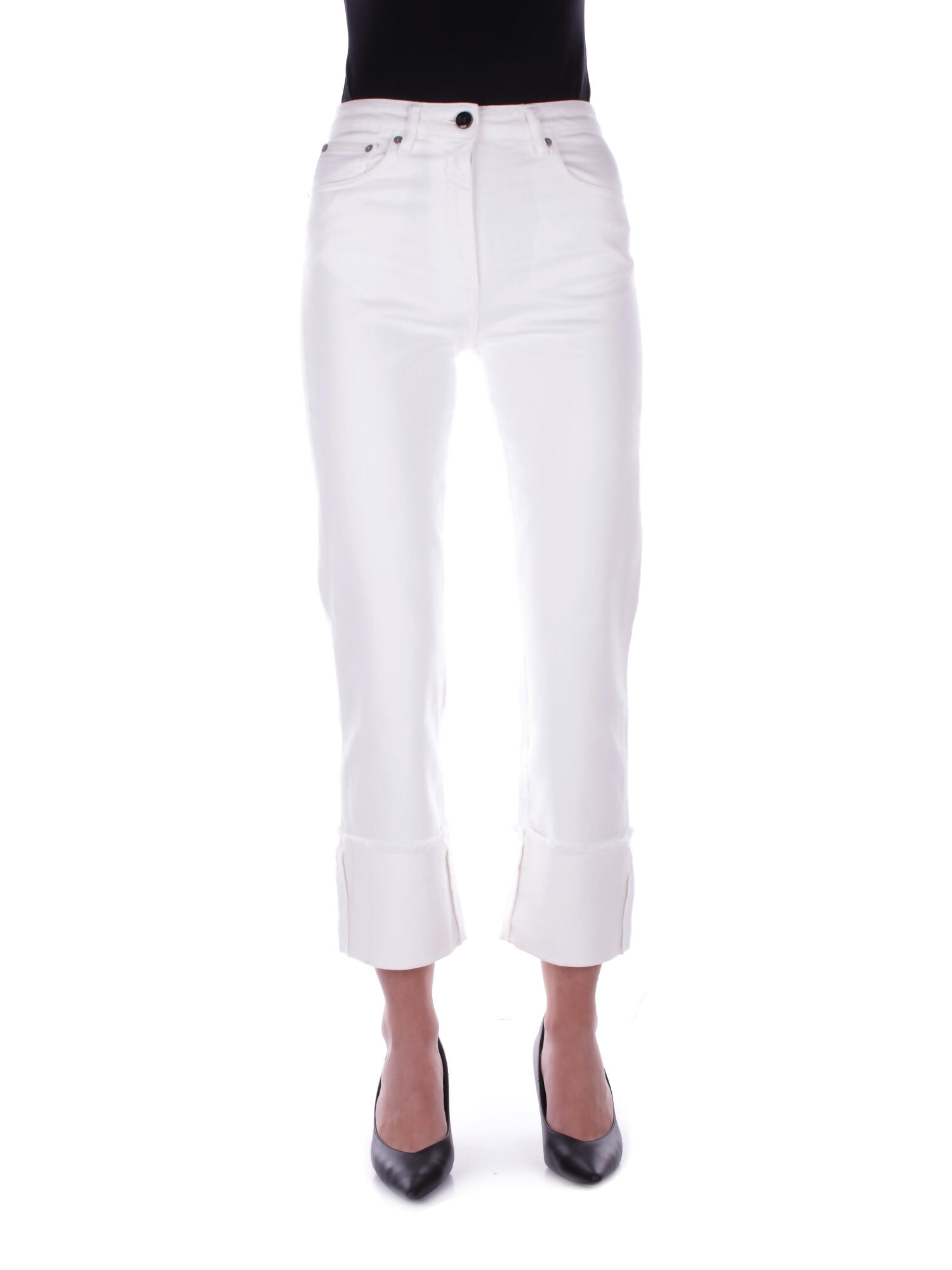 Semicouture Jeans White In Bianco Chiari E Naturali